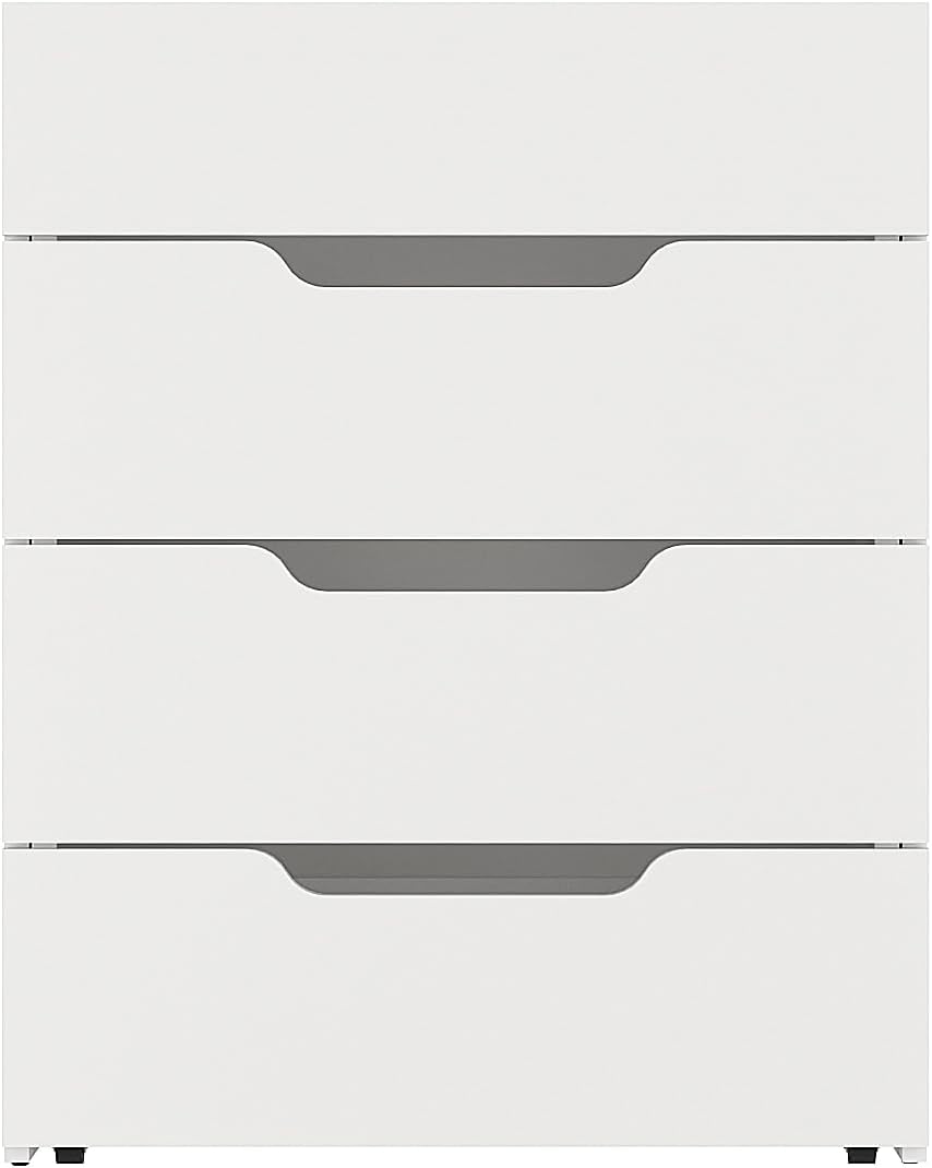 KOMTO Schreibtisch Weiß mit 3 Schubladen – Computertisch, Klappschreibtisch mit Stauraum, PC Tisch, Bürotisch für kleine Räume | Table FOLDY2 128 x 60 x 75 cm