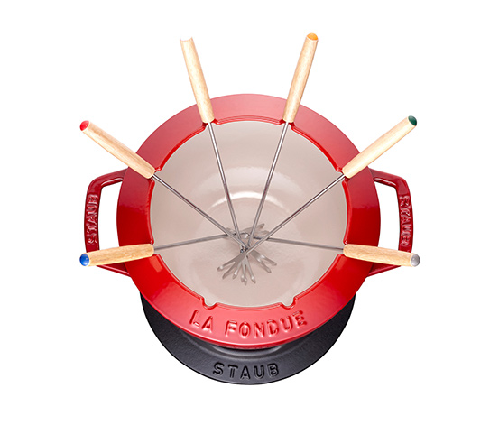 STAUB Fondue-Set, rot
