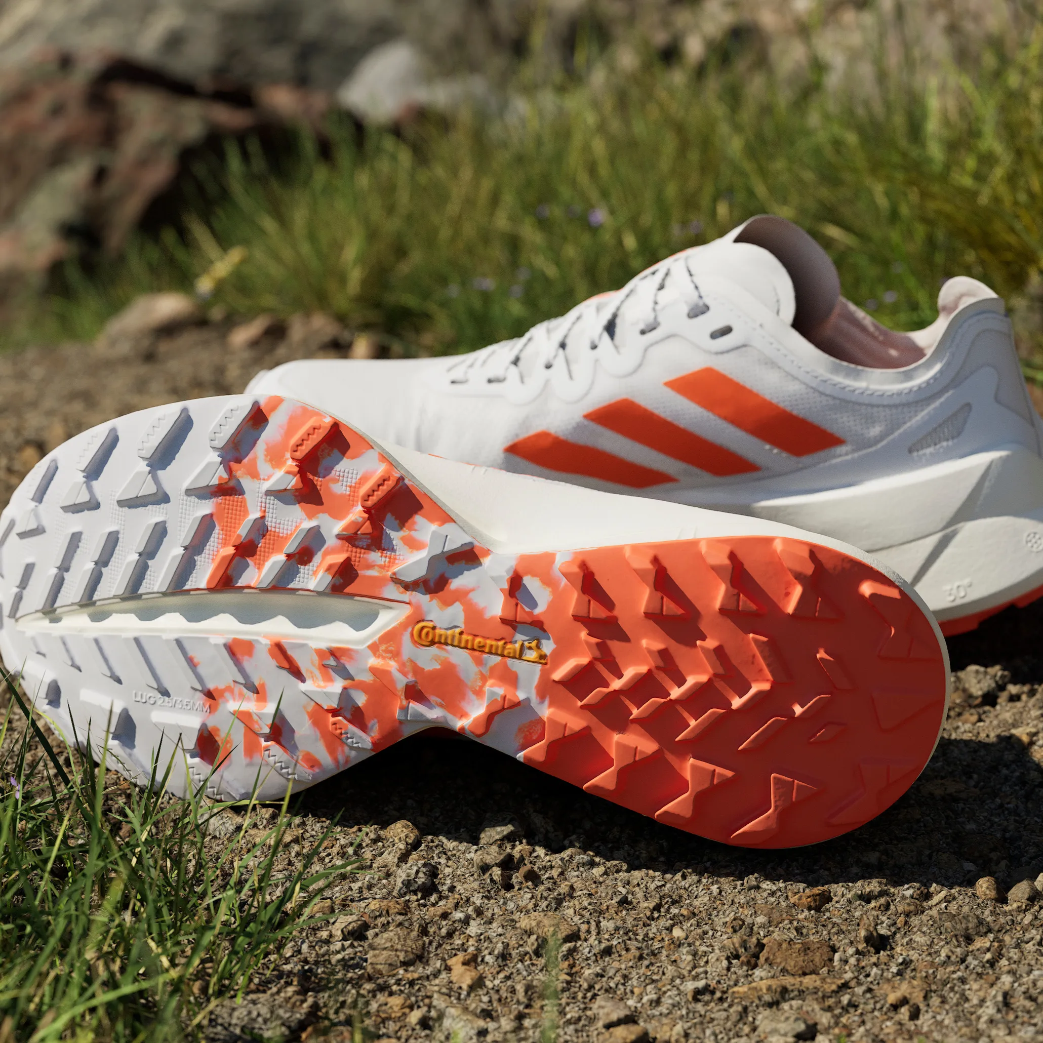 Adidas Women's Terrex Agravic Speed Ultra Trail Running Shoes Cloud White/Impact Orange/Dash Grey