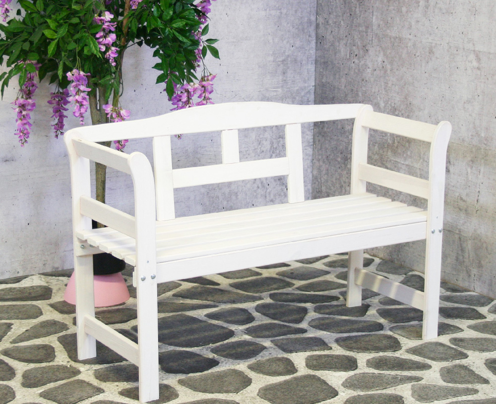 SenS-Line Friesen houten tuinbank - White
