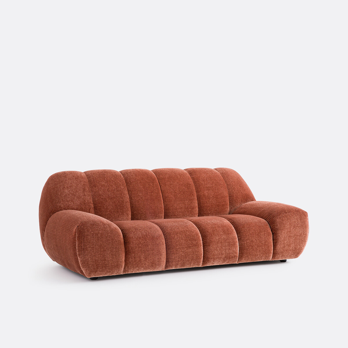 LA REDOUTE INTERIEURS<br>Sofá vintage de 3 lugares em veludo cotelê, Nuria