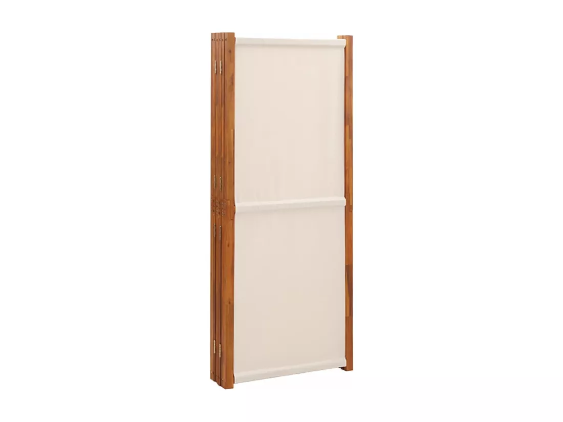 Cloison de séparation 6 panneaux Blanc crème 420x180 cm
