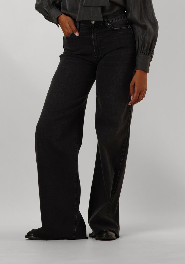 grijze 7 for all mankind wide jeans lotta luxe vintage topline with raw cut