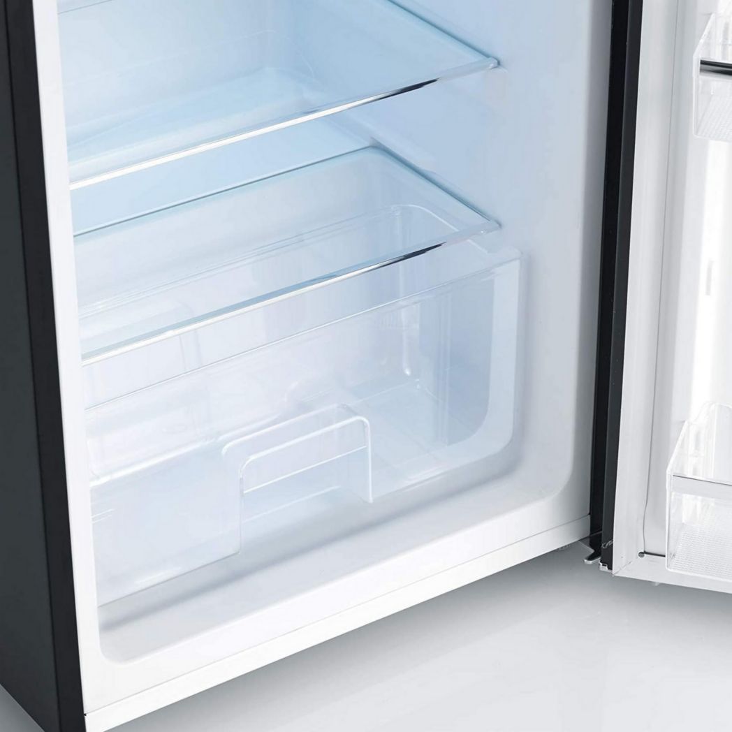 Réfrigérateur-congélateur SEVERIN, Pose libre, Longueur 55 cm, 108 L, Classe D, 110 kWh/an, 37 dB, Look rétro, Crème, RKS 8833