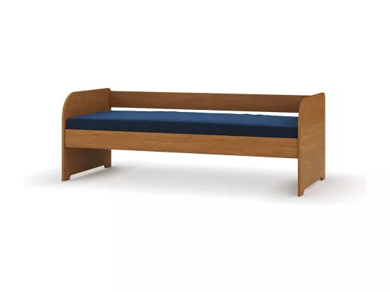 Lit banquette avec matelas 80x200 cm bois massif noisette EZRA