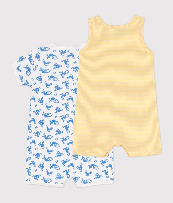 Lot de 2 combicourts bébé en coton