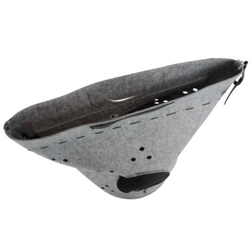 Transportadora para gatos cinza claro