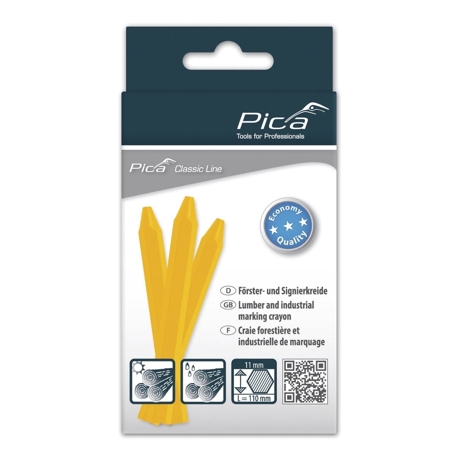 Pica 591/44 Markeerkrijt ECO geel VE=12 - PI59144