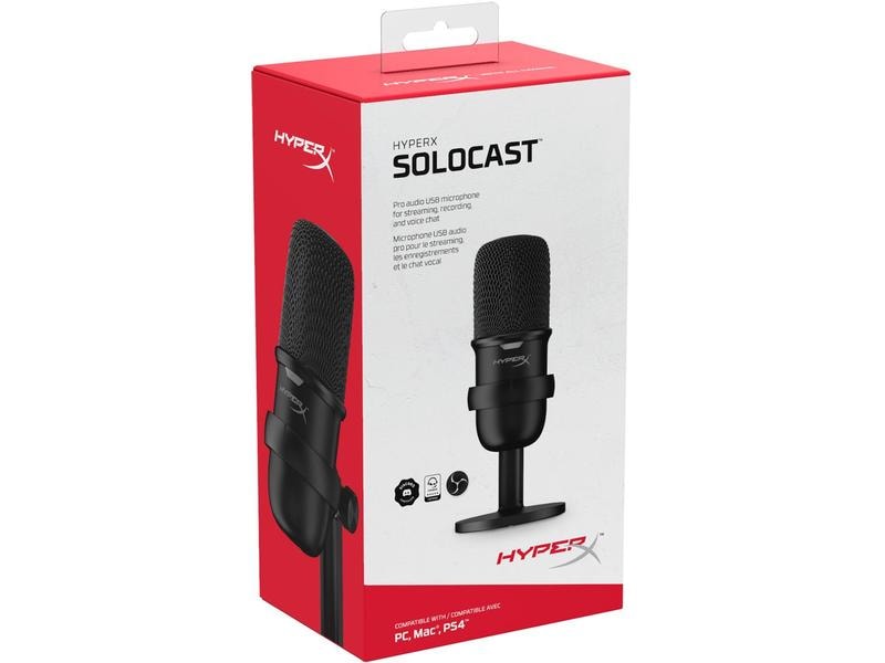 HyperX Mikrofon SoloCast Gaming-USB-Mikrofon mit LED Anzeige