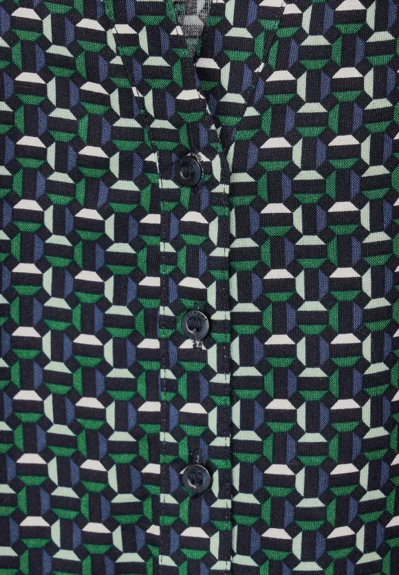 Viskose Bluse mit Print - gentle green