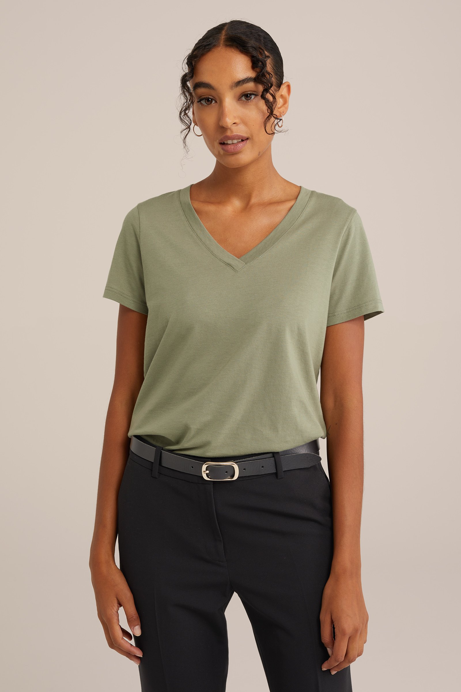 T-shirt WE Fashion Groen