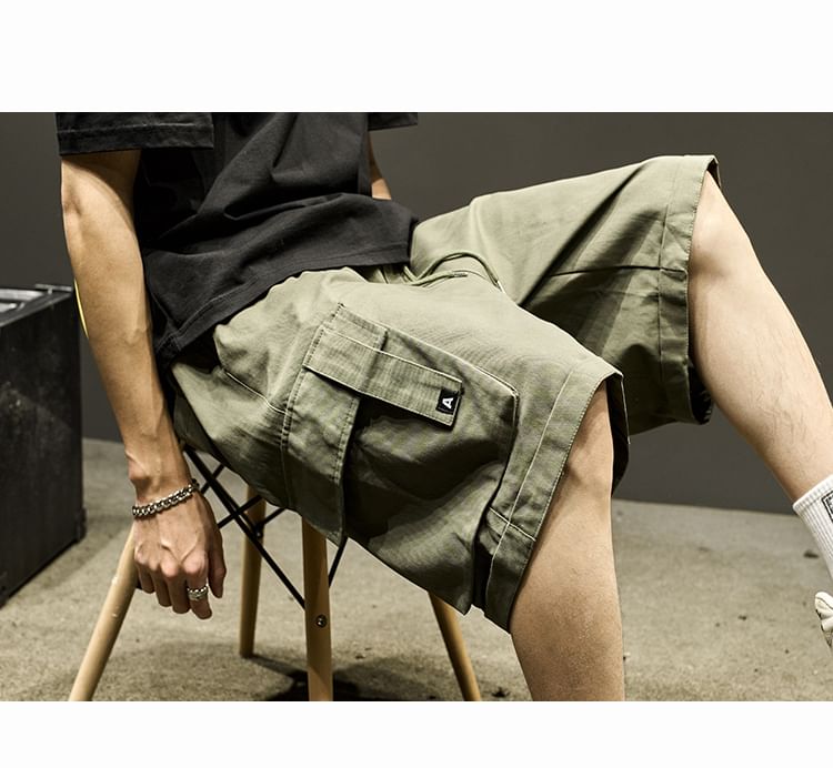 Redsinc - Mid Rise Plain Cargo Shorts