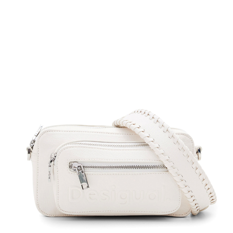 Desigual Bag_Half Logo | BLANC