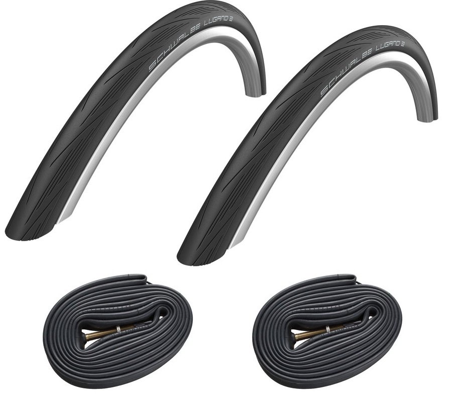 2 dæk + 2 slanger Schwalbe Lugano II Endurance 700x25 (25-622)