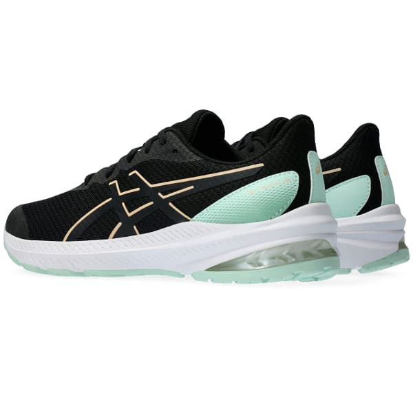 Chaussure running ASICS GT-1000 12 GS BLACK/APRICOT CRUSH