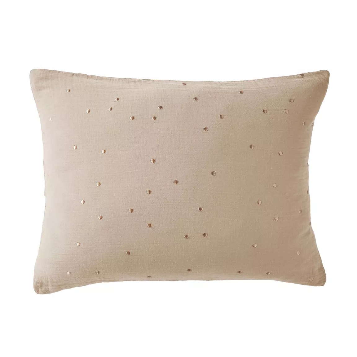 Taie d'oreiller rectangulaire gaze de coton (50 x 70 cm) Gaïa Chic Ficelle