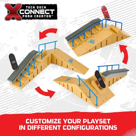 Spin Master Tech Deck, Jump N’ Grind X-Connect Park Creator, 1 Set, sortiert