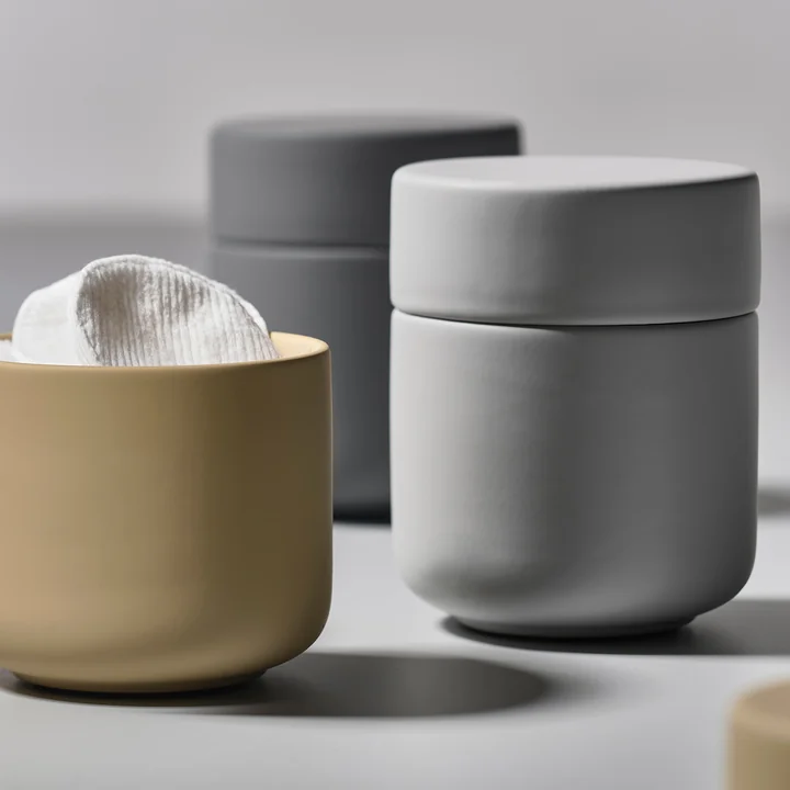 Zone Denmark - Ume Gefäss mit Deckel, taupe