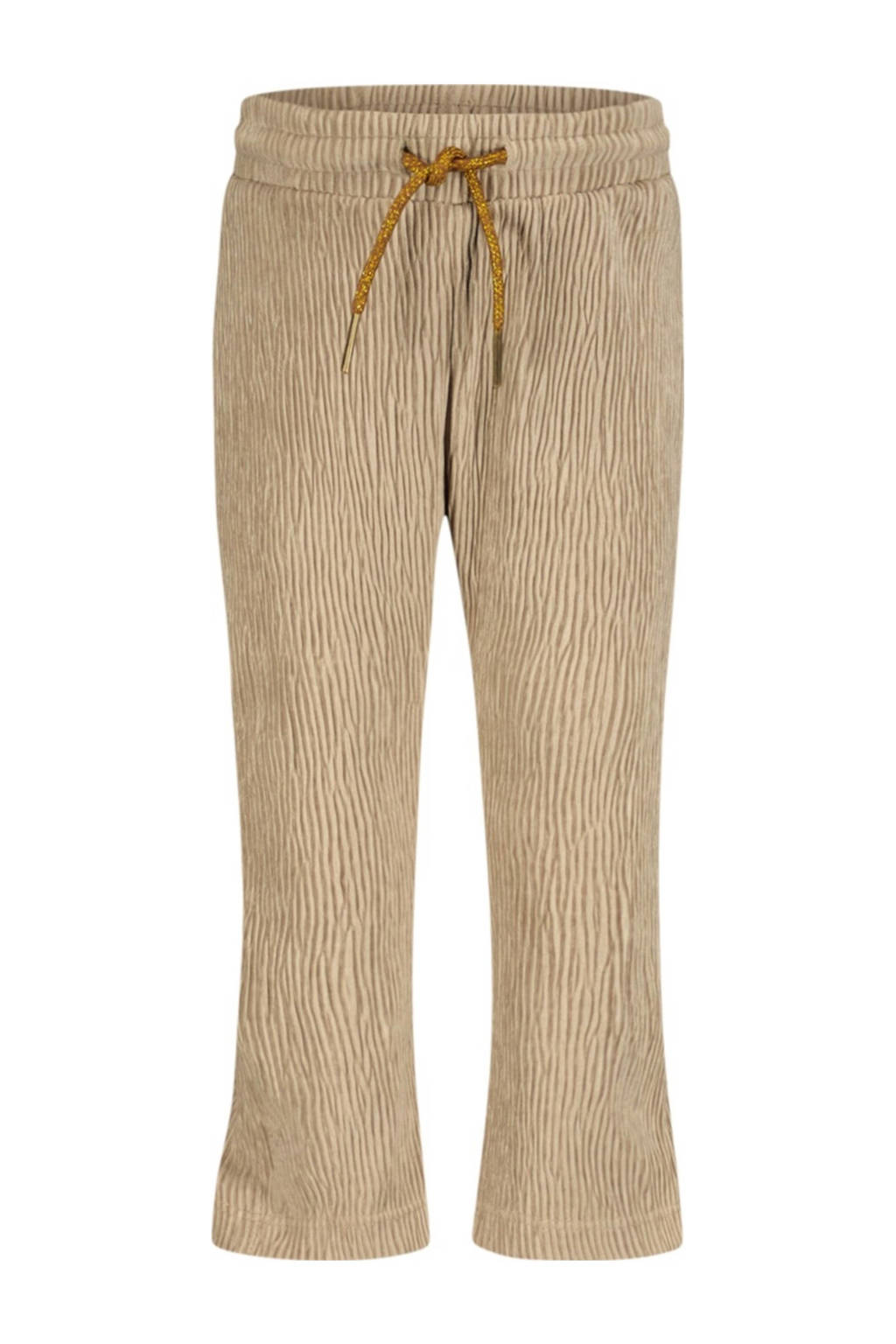 Like Flo flared broek Jula met zebraprint taupe