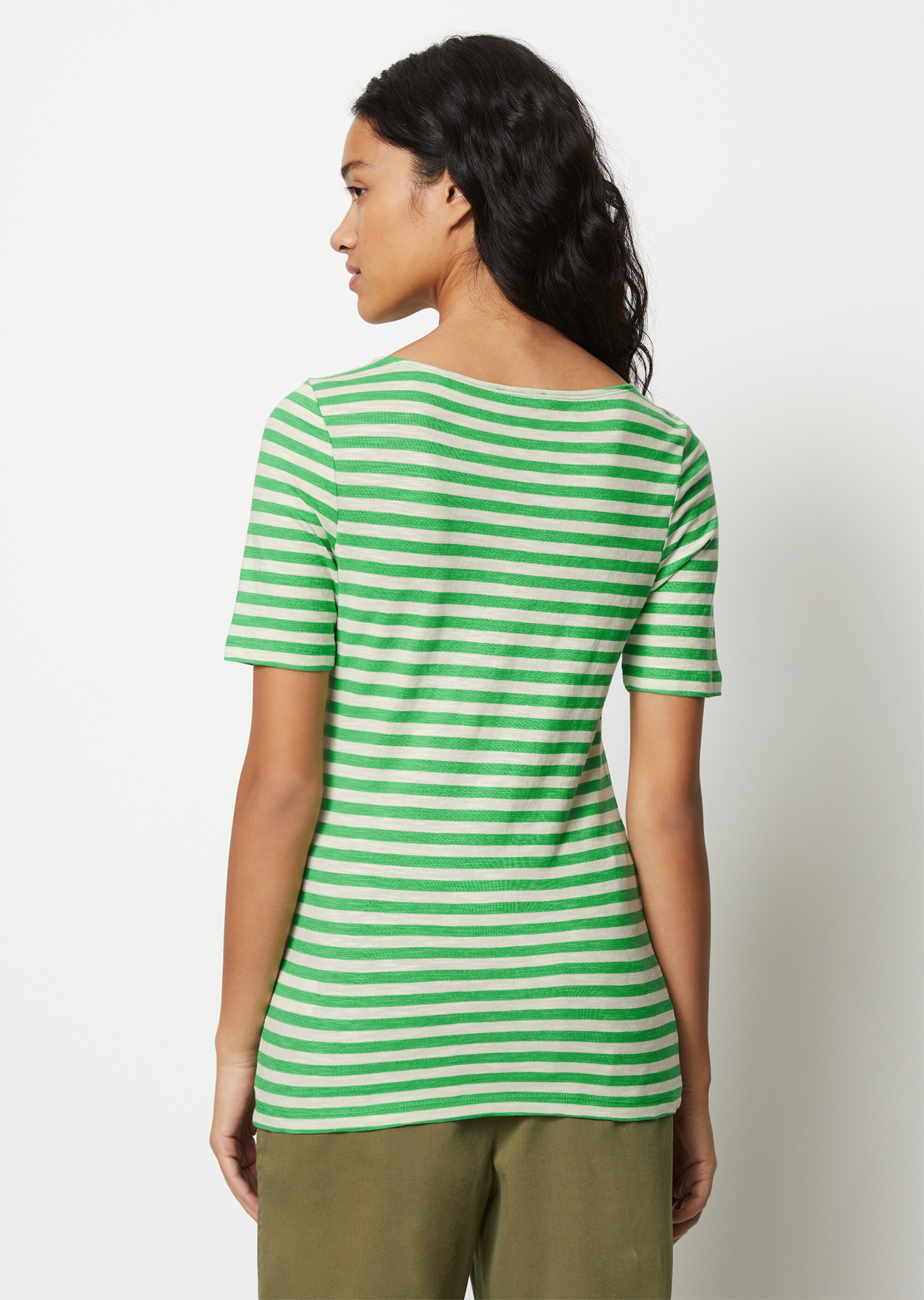 Gestreiftes T-Shirt slim aus Organic Cotton-Jersey