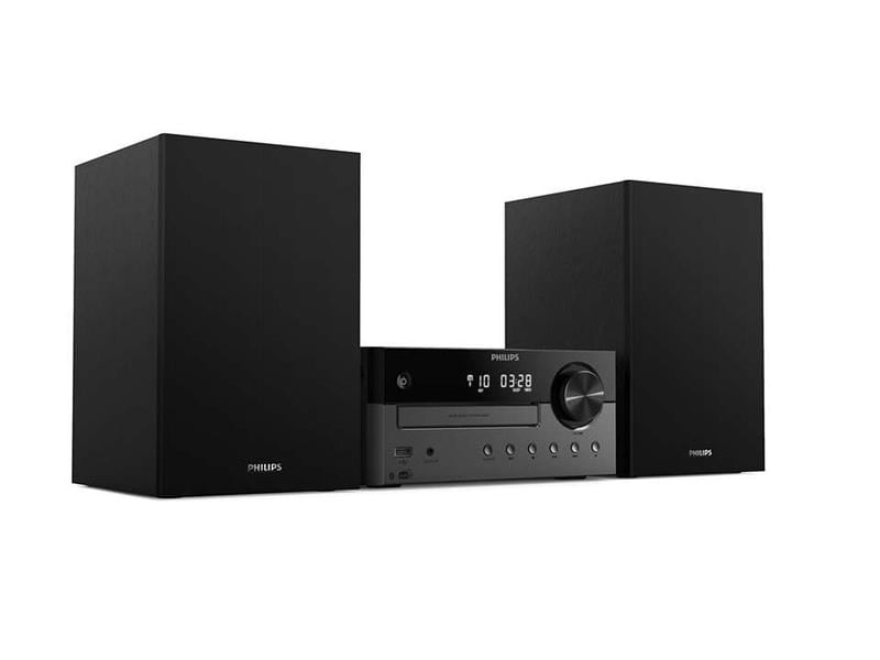 Philips Micro-HiFi Anlage TAM4505/12 Schwarz Mini Stereoanlage mit Bluetooth, CD-Player, DAB -Radio, 3.5 mm Klinke und USB