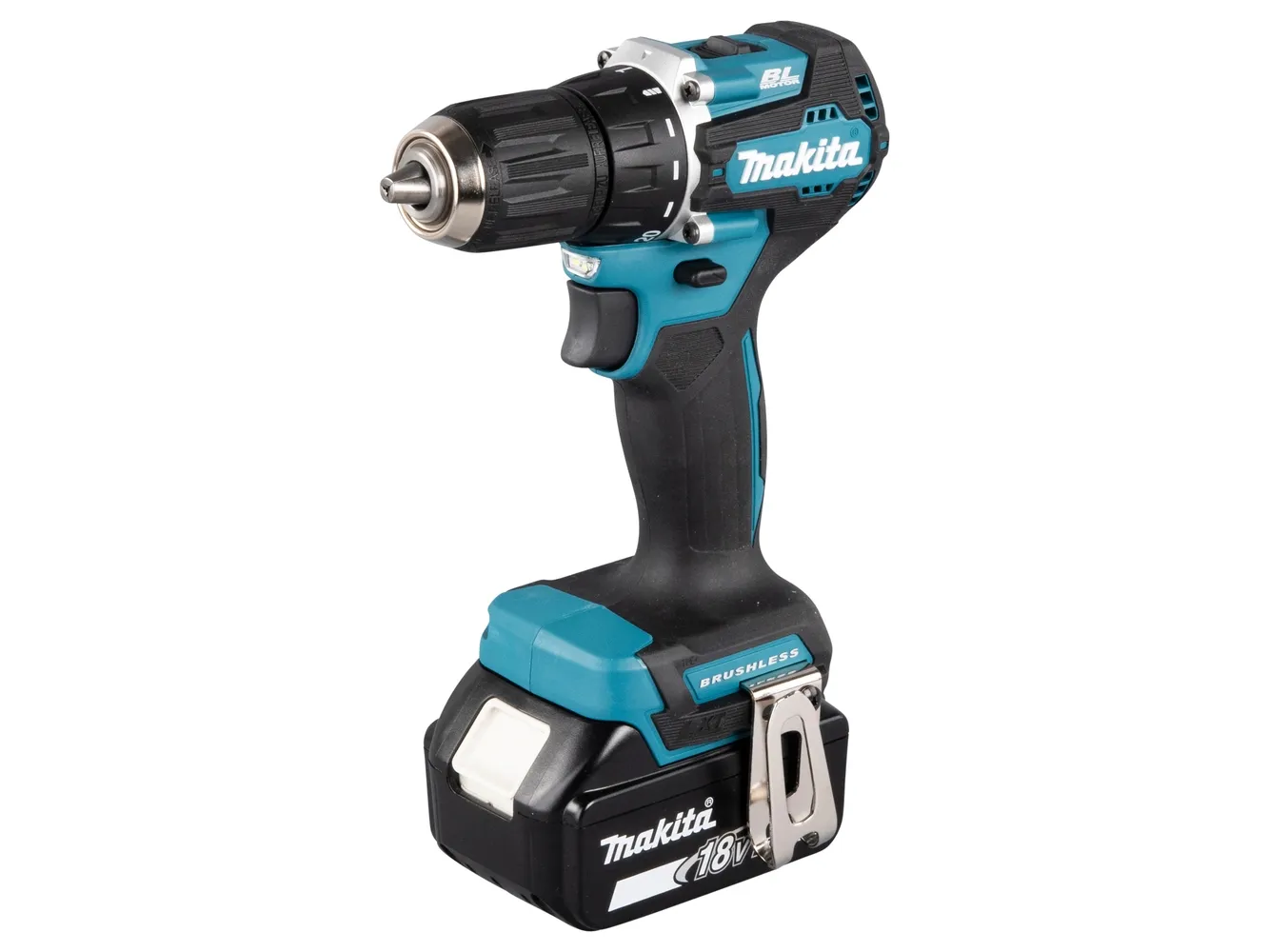 Makita DDF487RFE3 - Bor/driver - ledningfri - 2-hastigheders - nøgleløs borepatron 13 mm - 40 N·m - 3 batterier - 18 V