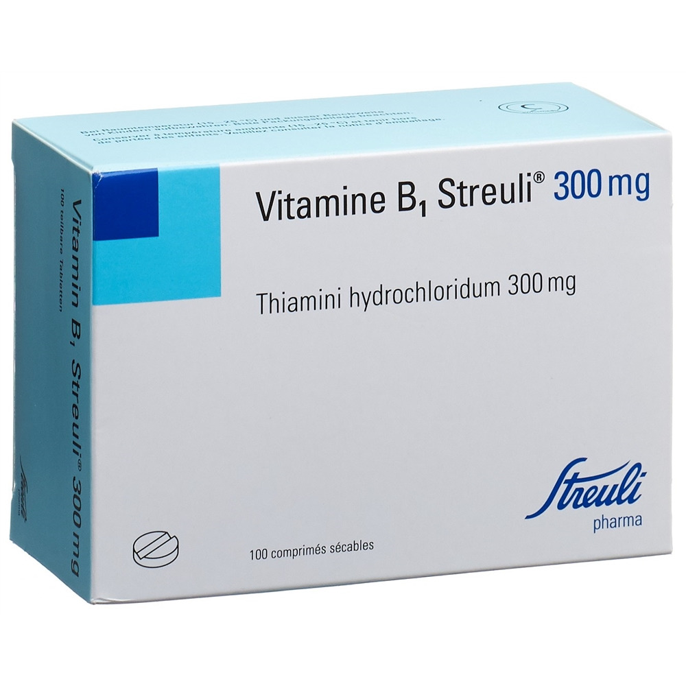 VITAMINE B1 Streuli Tabl 300 mg Blist 100 Stk