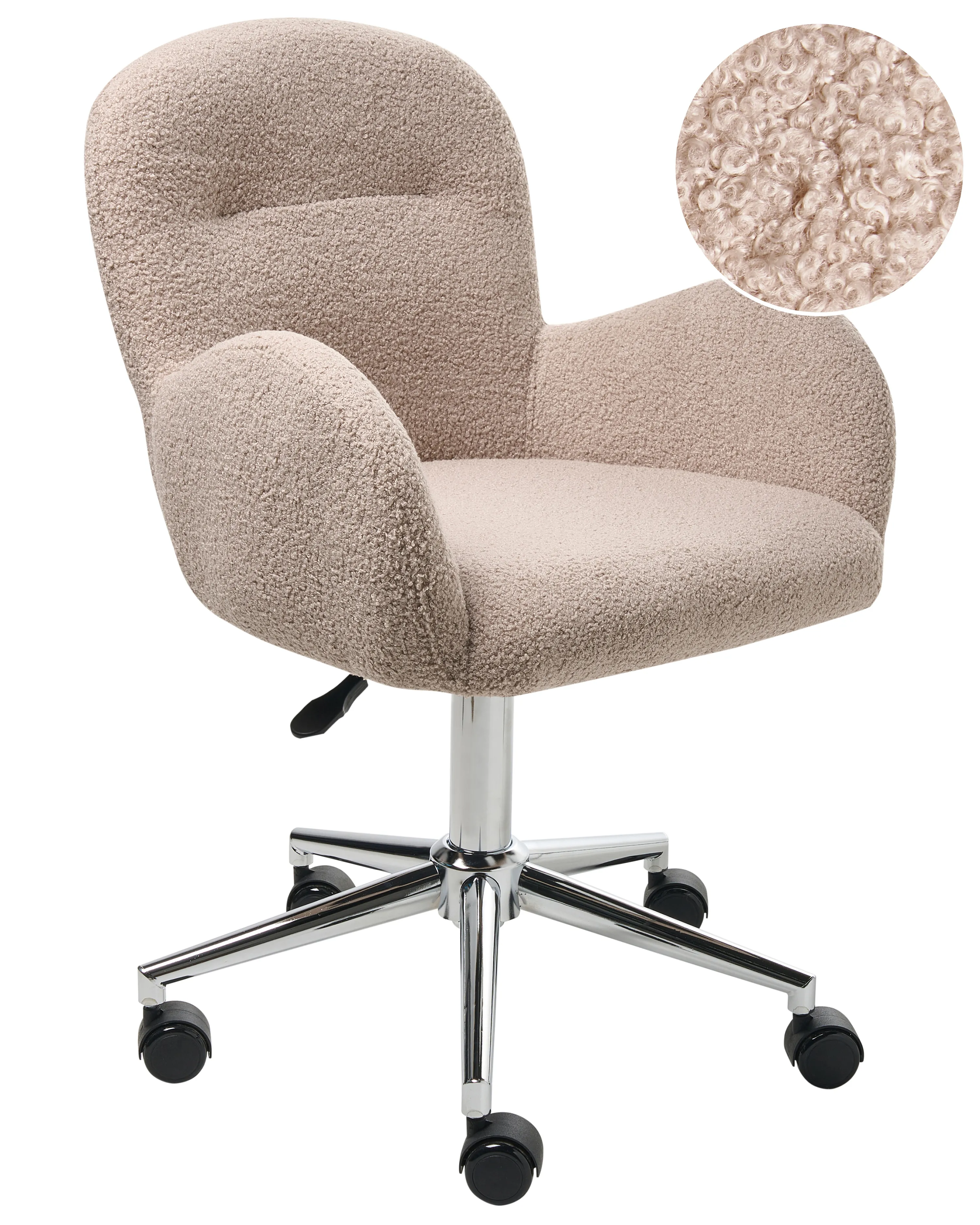 Bureaustoel PRIDDY Bouclé Beige