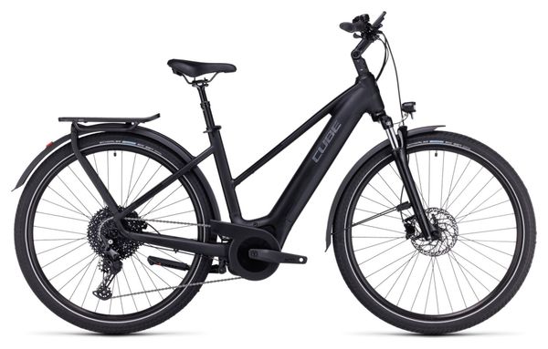 VTC Électrique Cube Touring Hybrid Pro 625 Trapeze Shimano Deore 11V 625 Wh 700 mm Noir 2024