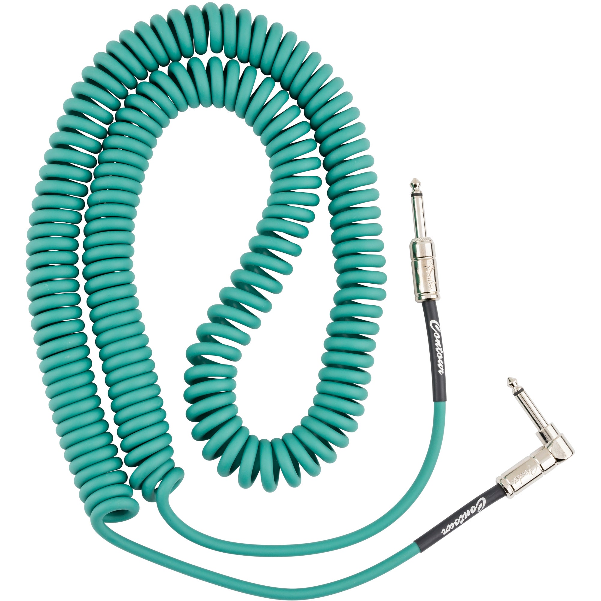 Fender Contour 30 ft Coiled Sherwood Green instrumentkabel 9 meter
