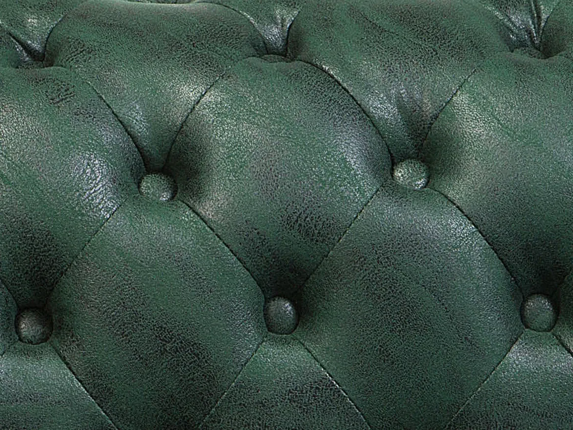 Bank 3-zits CHESTERFIELD Kunstleer Groen