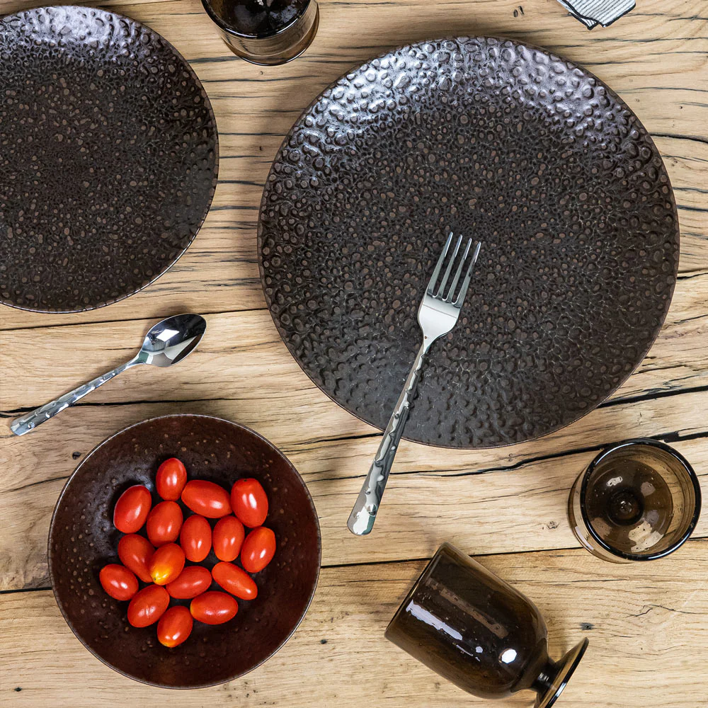 Assiette à dessert Basalte 21 cm (lot de 6) Table passion