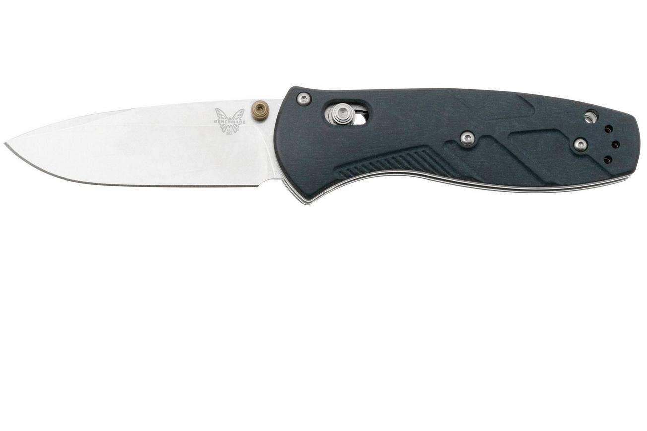 Benchmade Mini Barrage 585-03, Axis-Assist, S30V, Blue Canyon Richlite, zakmes