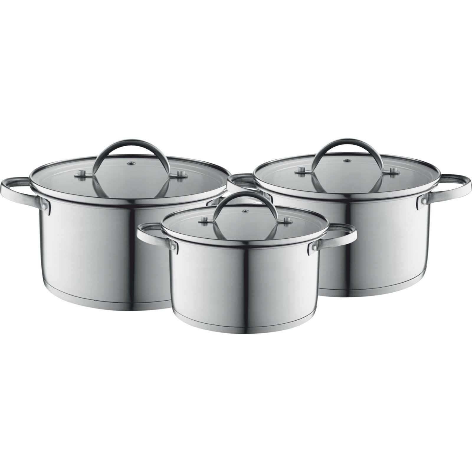 Topfset Oslo 6 teilig mit Glasdeckel