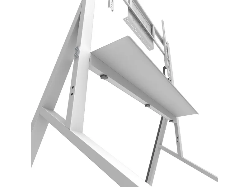 Neomounts Move Go FL50-525WH1 - Vogn med hjul - for fladt panel - låsbar - stål - hvid - skærmstørrelse: 55