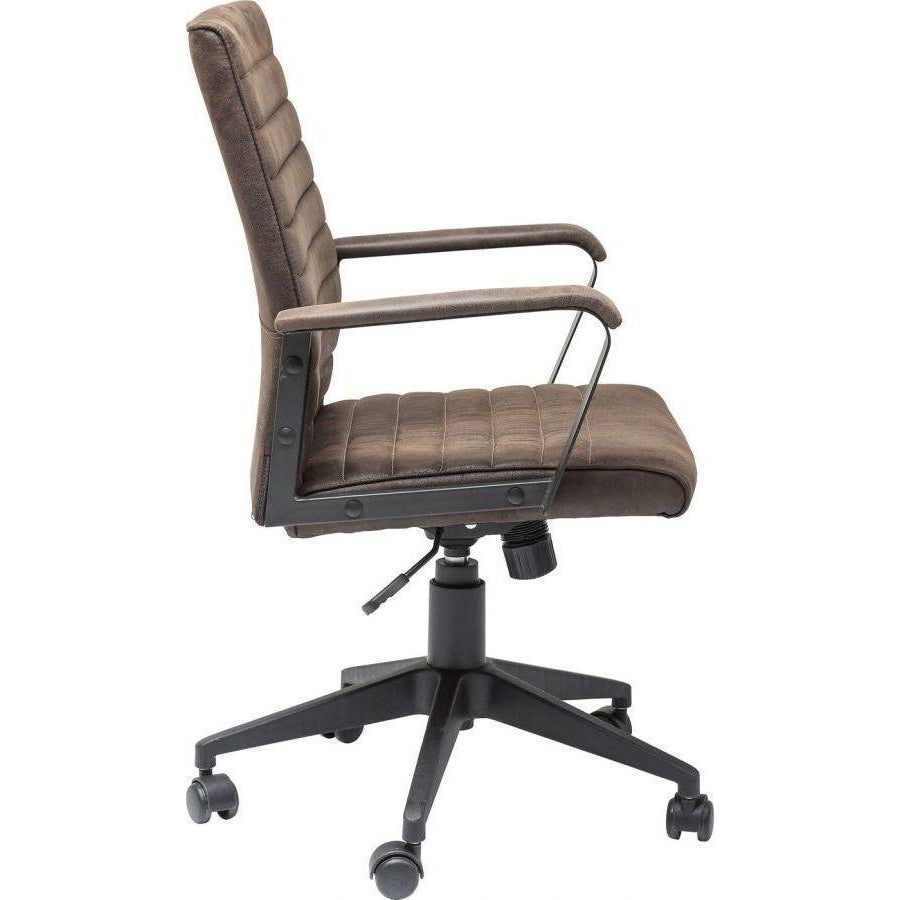 Kare Design Labora Low Bureaustoel - Bruin Kunstleer