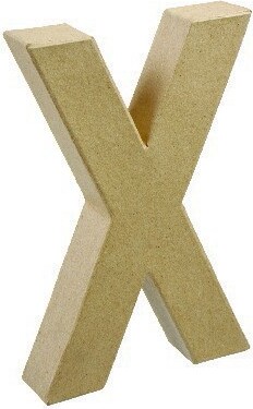 Bogstav Til Pynt - Pap - X - Stort Bogstav - 20X11,5 CM