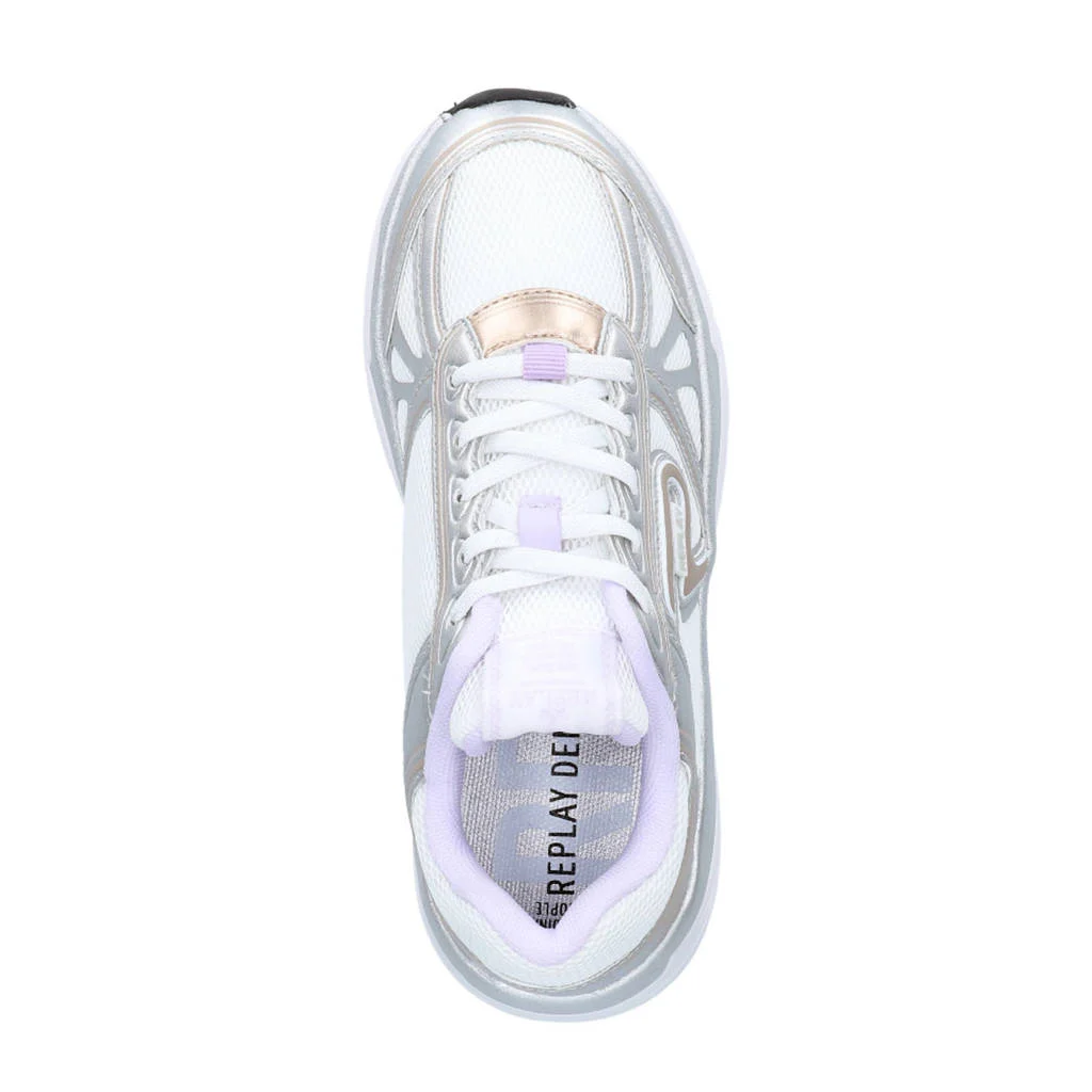REPLAY Christal jr 2sneakers wit/zilver