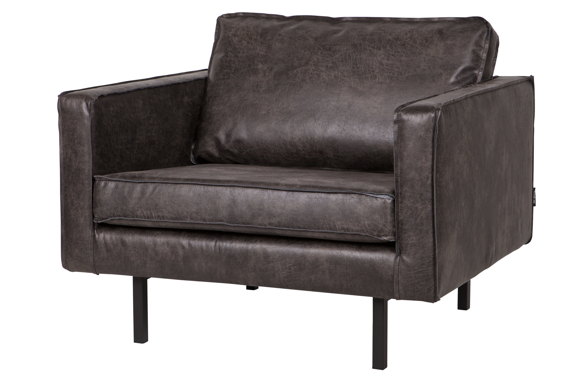 Fauteuil Rodeo leer - Zwart