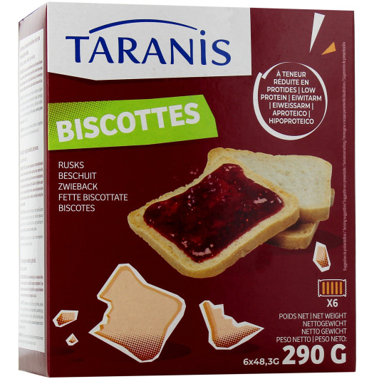 Biscottes Taranis - Biscottes Hypoprotidiques