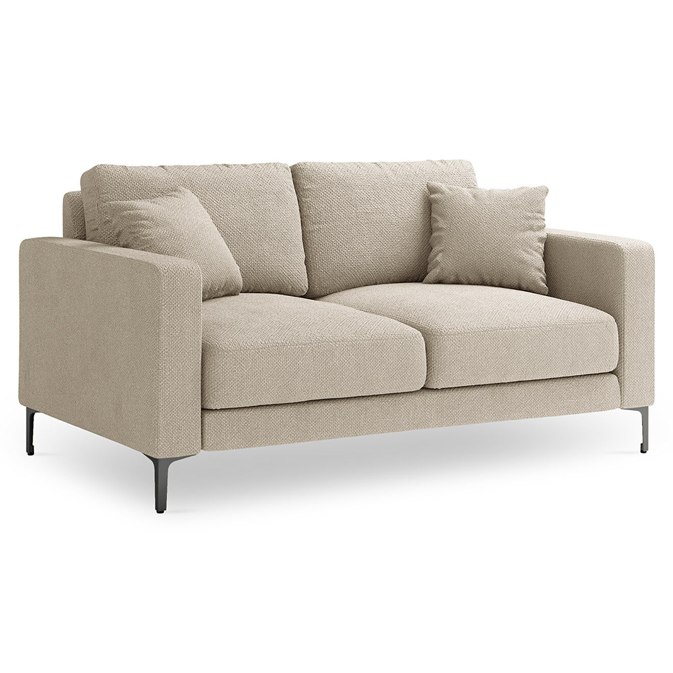 Mazzini Sofas Canapé Venus 2 Places beige - 158x92x90 cm