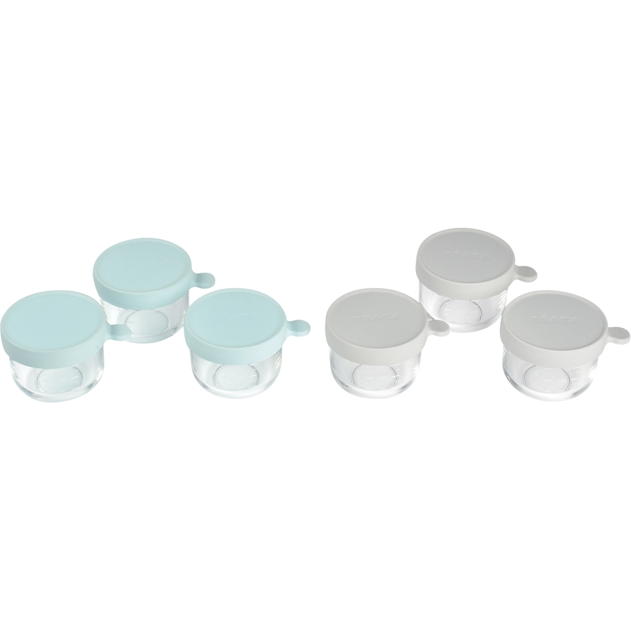BEABA® Portionsbehälter 6er Set aus hochwertigem Glas