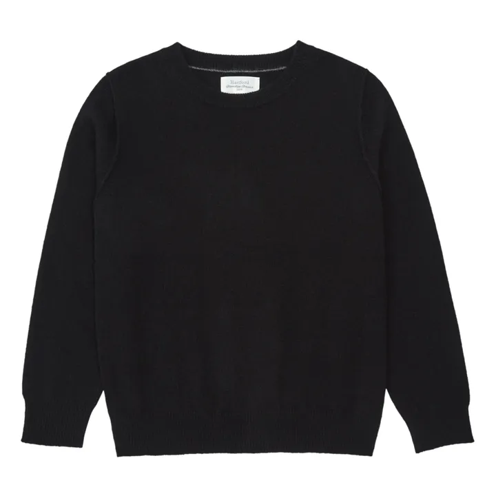 Hartford Pull Laine et Cachemire Crew | Noir