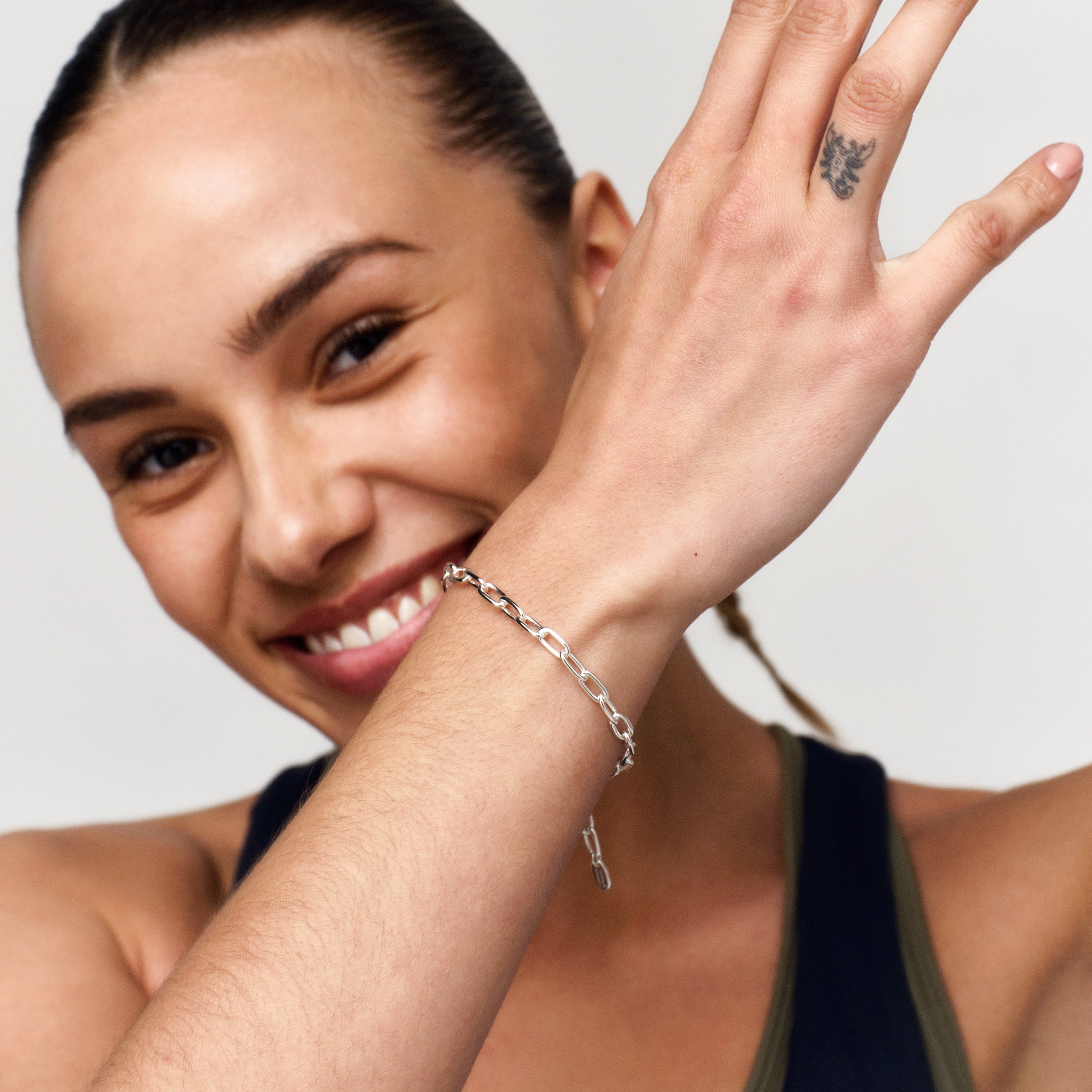Camille Brinch  Link Puffer armbånd - sølv