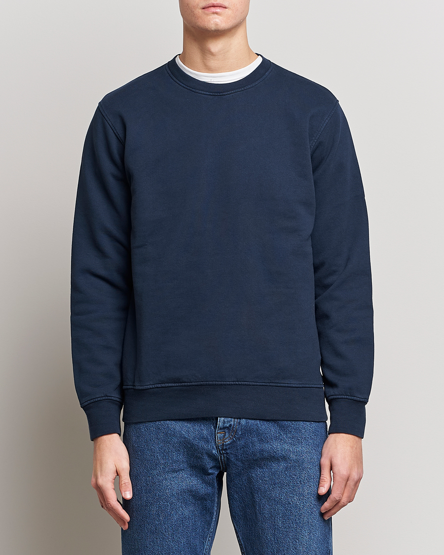Colorful Standard Classic Organic Crew Neck Sweat Navy Blue