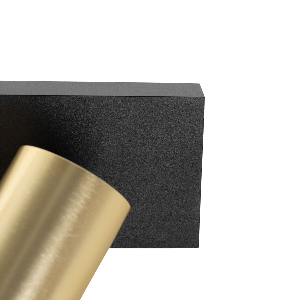 Plafondspot zwart met goud verstelbaar 2-lichts - Jeana Luxe