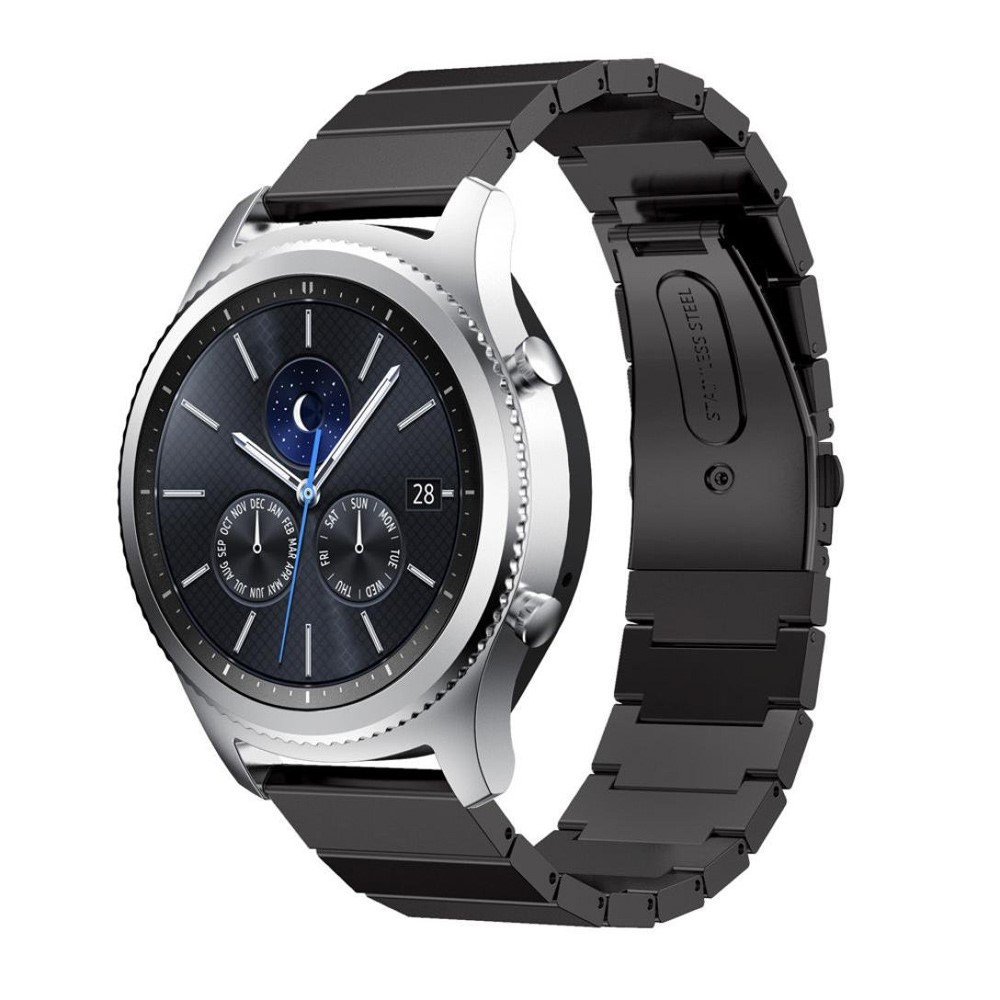 Samsung Galaxy Watch 3 (45mm) Edelstahl Armband mit Schnappverschluss - Schwarz