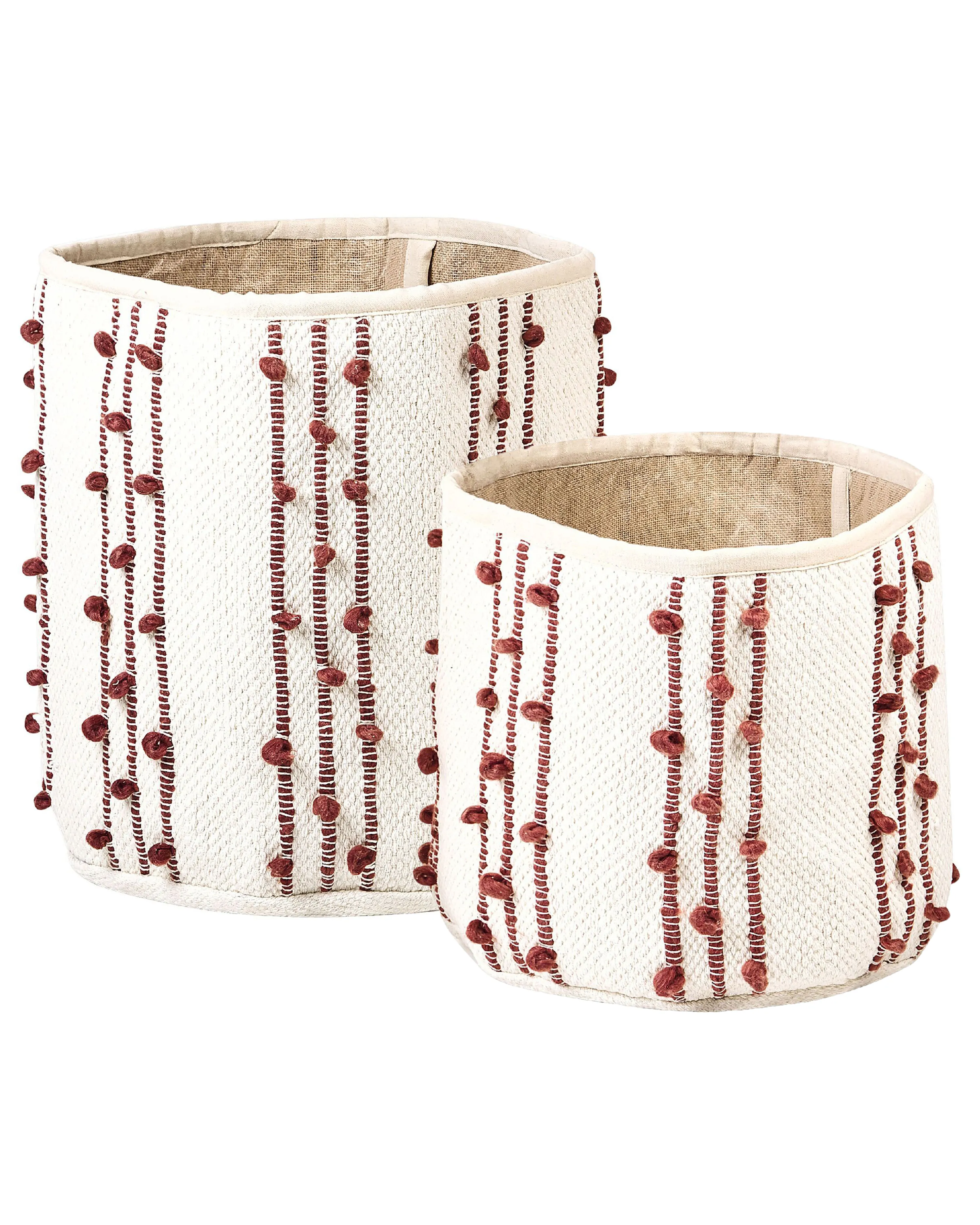 Set van 2 manden KHEL Katoen Beige