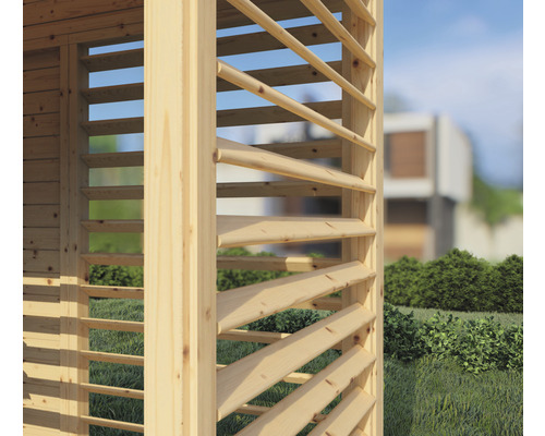 Bertilo Unico 2 paviljoen inclusief vloer, 337 x 234 cm, naturel