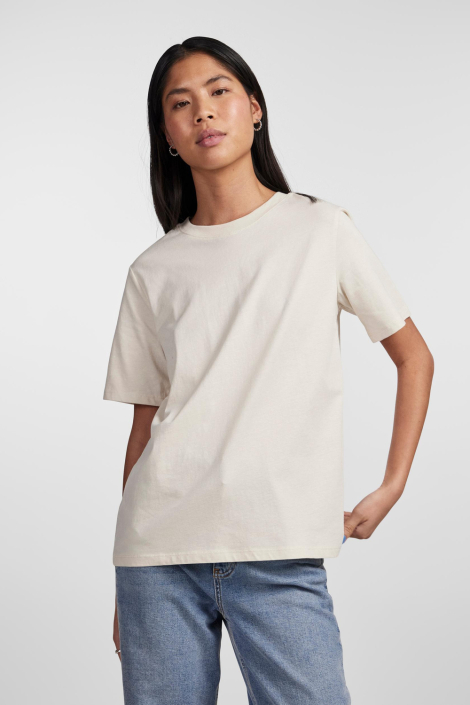 Pieces ecru dames t-shirt